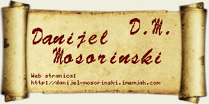 Danijel Mošorinski vizit kartica